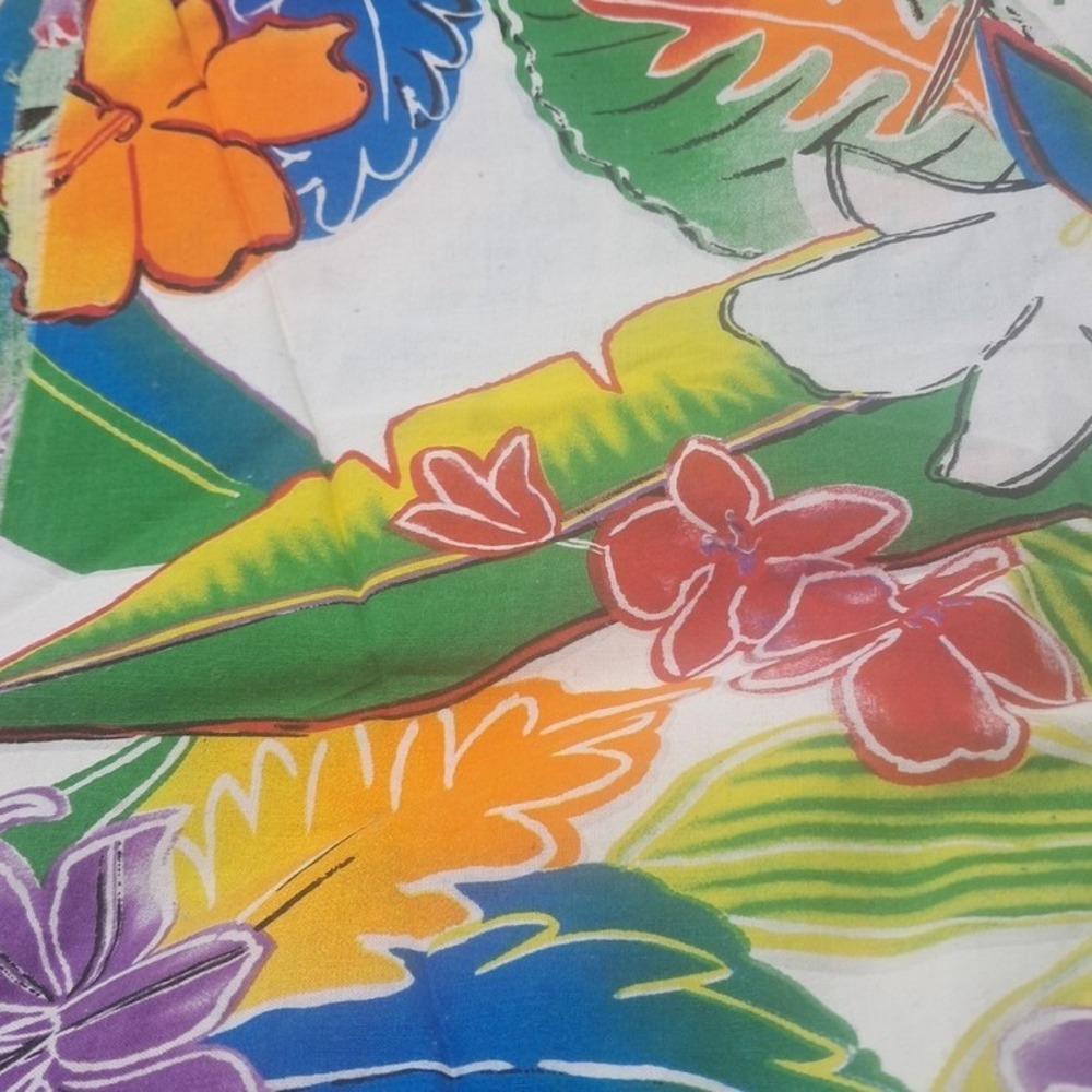 Cranston Print Works Fabric Tropical Floral Print Cotton 2 Yards x 44"‎